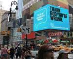 "Answers in Genesis" Times Square Billboard